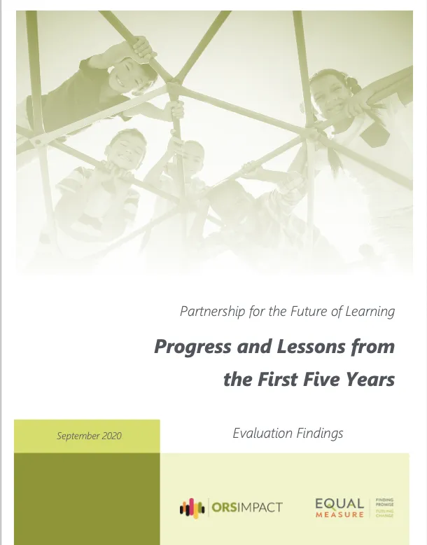 Partnership Evaluation: Progress & Learning from the First Five Years