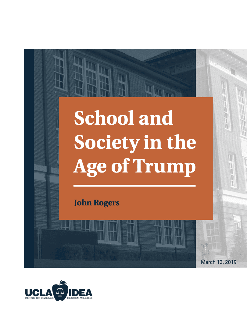 School and Society in the Age of Trump cover